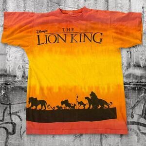 Vintage Disney The Lion King Sunset Tie-Dye T-Shirt – Single Stitch - Size Small